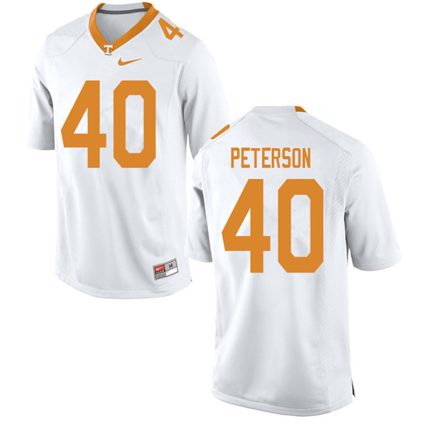 Men #40 JJ Peterson Tennessee Volunteers College Football Jerseys Sale-White - Click Image to Close